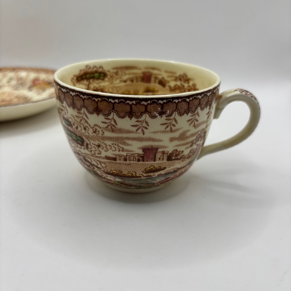 Vintage Ridgway Woodland Brown Teacup‎ and Saucer Set Made in England - Picture 7 of 13